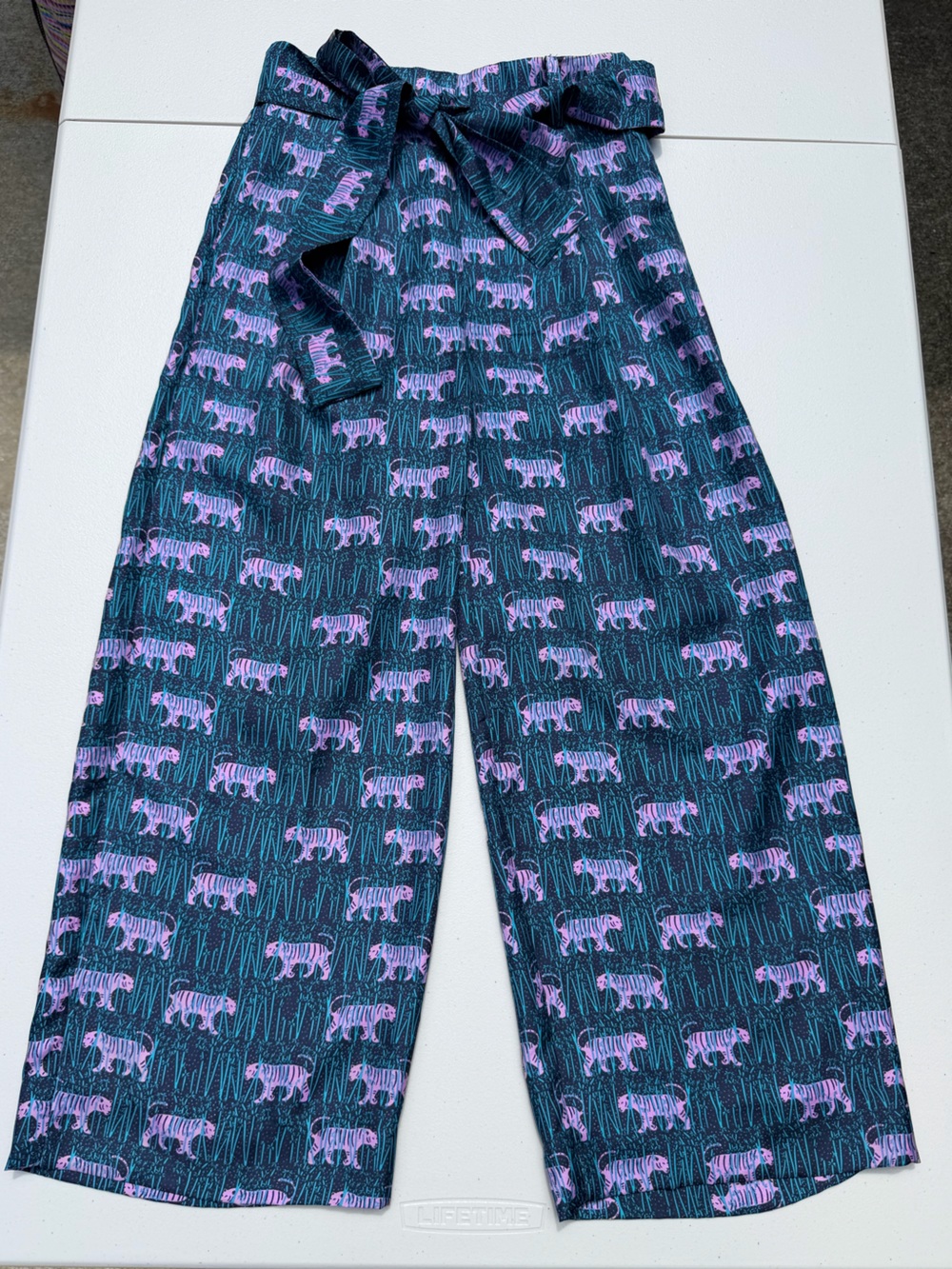 J.Crew Women's Silk Wide Leg Pant in Jungle Tiger Print - Size 00